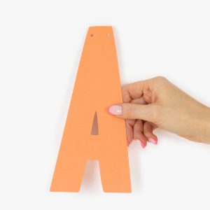 Hand Holding Letter From Luxury Custom Party Banner Decoration With Personalised Message