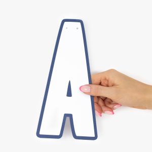 Hand Holding Letter From Luxury Custom Party Banner Decoration With Personalised Message