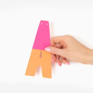 Hand Holding Two Tone Custom Party Banner Decoration With Personalised Message