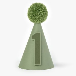 MOSS GREEN PARTY HAT