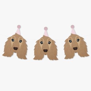 Cocker Spaniel Theme Dog Birthday Puppy Party Hat Garland
