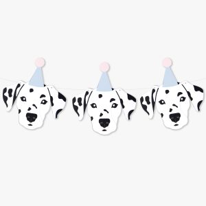 Dalmatian Dog Birthday Party Hat Garland