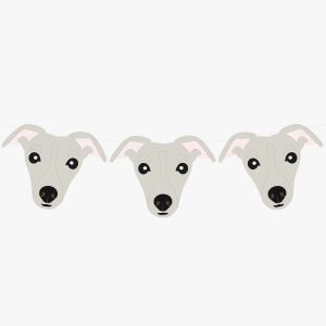 Grey Whippet Italian Greyhound Theme Dog Birthday Party Hat Garland