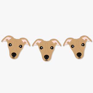 Red Whippet Italian Greyhound Theme Dog Birthday Party Hat Garland